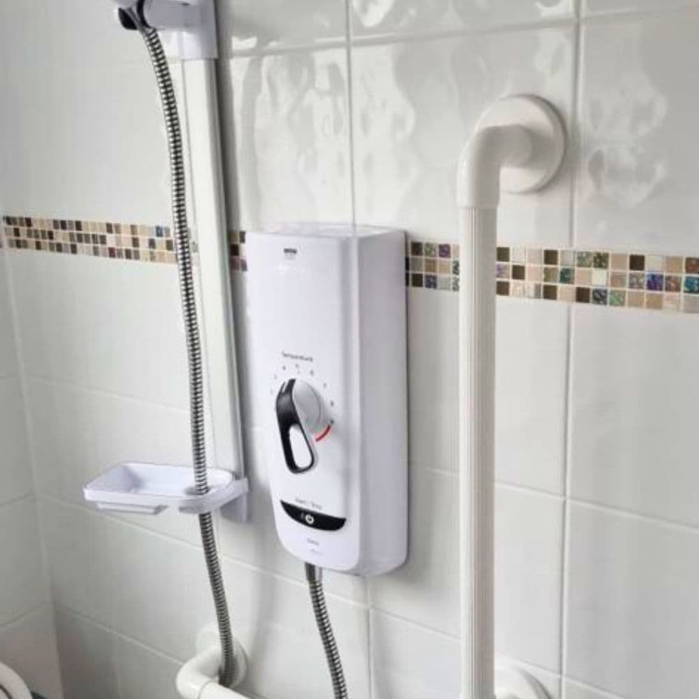 Accessible electric shower installation in a Kingston property